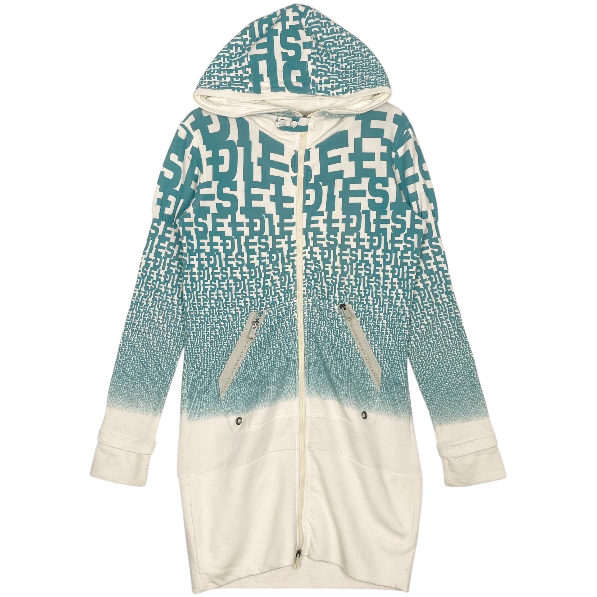 Vintage Diesel Full Zip Sweater Hoodie All Over Print Pullover