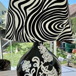 Black and white “Wild” lampshade