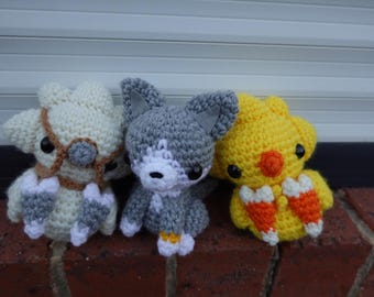 Chocobo, Tonberry, Carbuncle, Fenrir & Moogle- Final Fantasy