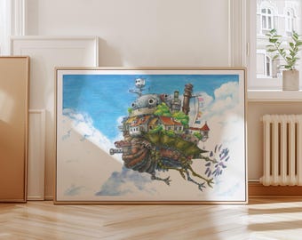 ロエベ×ハウルの動く城のポスター ソフィーとカルシファー、レアな