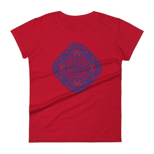 Augen des Lotus Blue Damen Kurzarm-T-Shirt