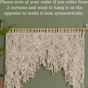 Boho Curtains Macrame Curtains Macrame Leaf Wall Hanging Macrame