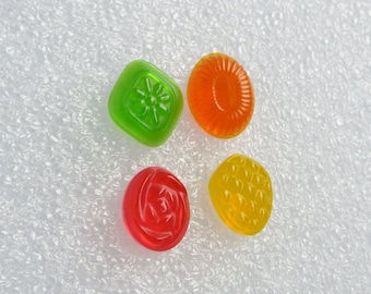 Fruit Candy Set Stud Earrings, Colorful Miniature Sweet