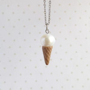 Eis-Halskette, echte Perlen-Mix-Material Polymer Clay Cone