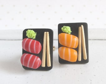 Sushi Ring Or Necklace, Miniature Japanese Food Jewelry