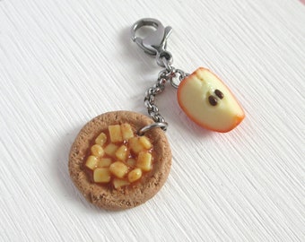 Apple Pie Cookie Charm, Miniature Food Accessories
