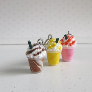 Miniature Smoothie Charm, Chocolate, Strawberry Or Mango