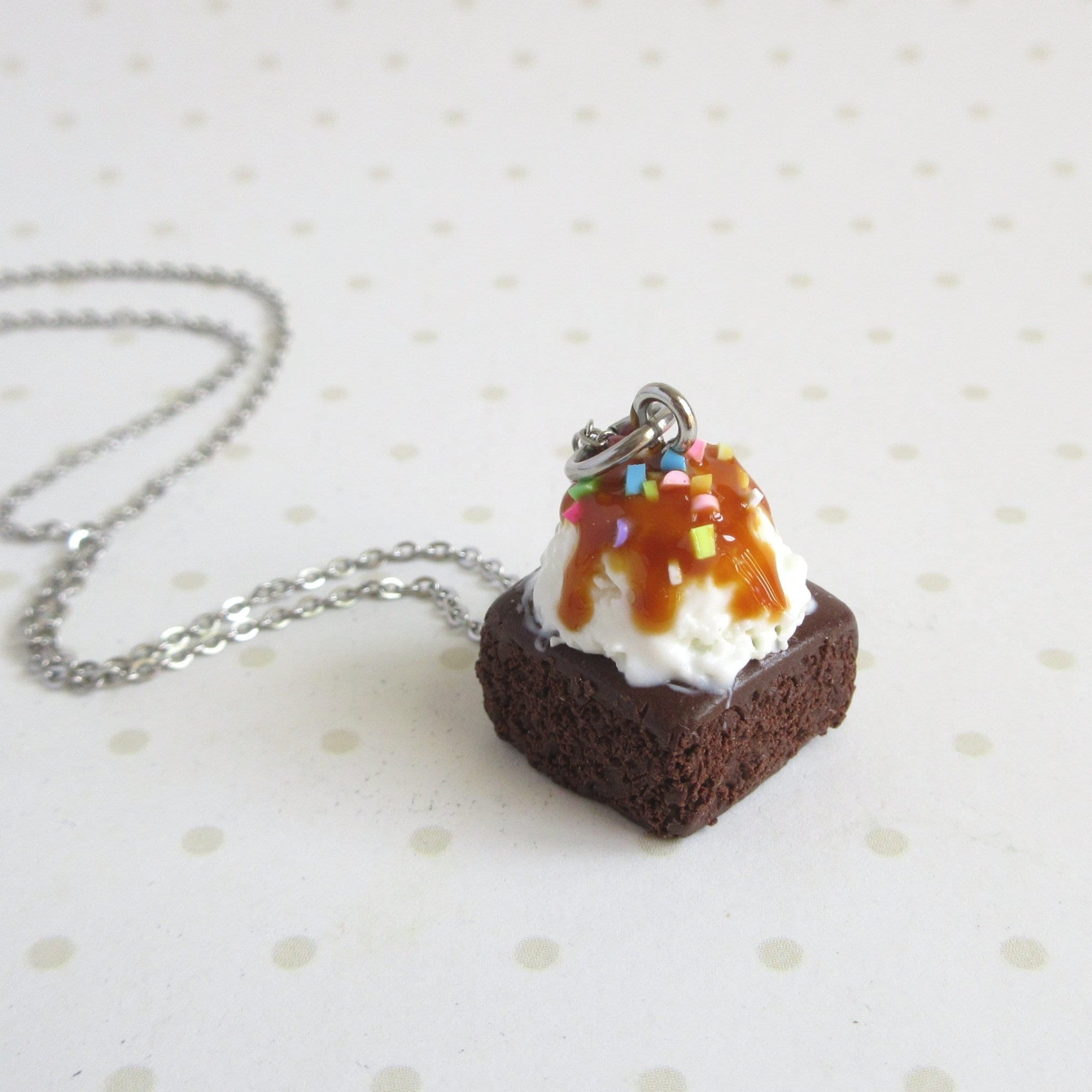 Miniature Brownie Sundae Charm - Etsy