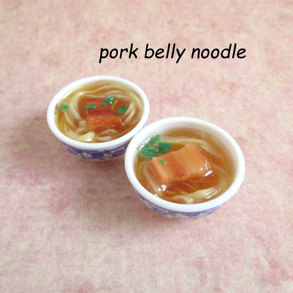 Noodle Bowl Keychain Ramen Noodle Chicken Leg Fried Egg Etsy