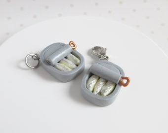Sardine Can Charm, Polymer Clay Tinned Fish, Miniature Bag Accessory