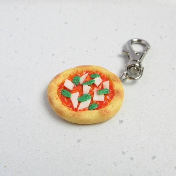 Vegan Pizza Charm, Mini Food Accessories, Kawaii Gift For Friends