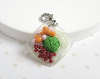 Ice Cream Taro Ball Charm, Miniature Dessert, Funny Gift