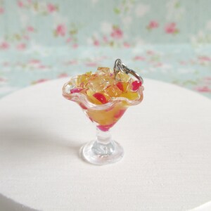 Fruit Punch Charm, Miniature Icey Dessert, Quirky Gift For Friends