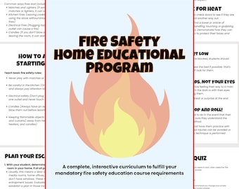 Lesplan brandveiligheid voor thuisonderwijs | Afdrukbare veiligheidsvoorlichting voor kinderen in het basisonderwijs (3e leerjaar)