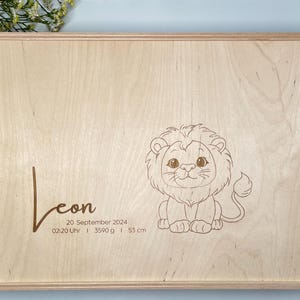 Erinnerungskiste Baby, Erinnerungsbox Kind, personalisiert, Holzkiste, Geschenk zur Geburt, Geschenk zum Geburtstag, Taufe, Holzkiste Gravur