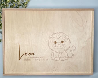 Baby memory box, child memory box, personalized, wooden box, birth gift, birthday gift, baptism, wooden box engraving
