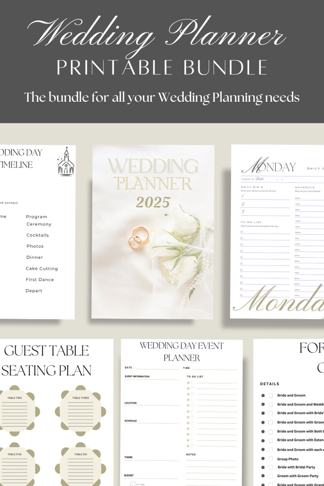 A4 Wedding Planner Printable Printable Wedding Guide Pages Wedding Plan Bundle Wedding Planning ...