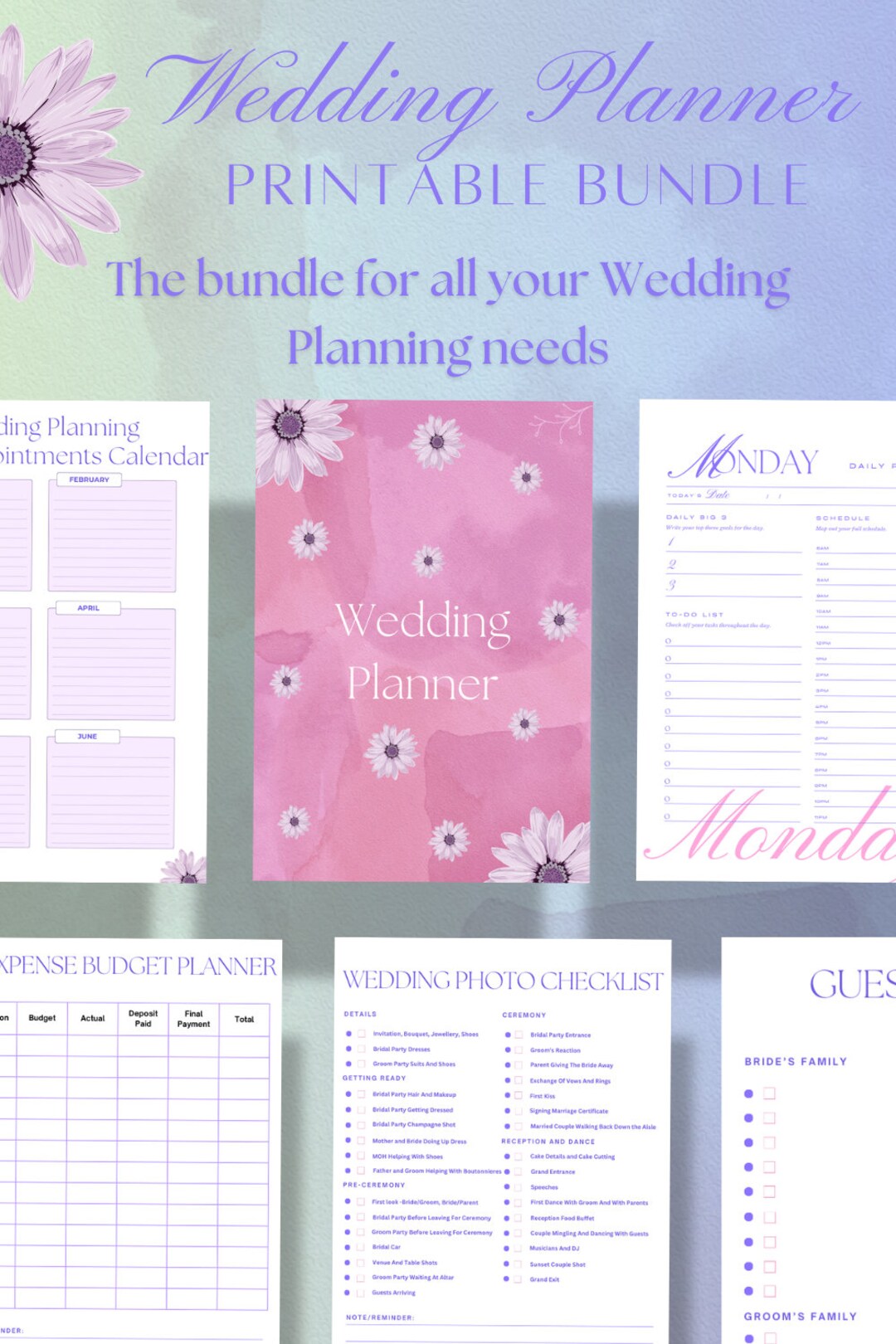 A4 Wedding Planner Printable Printable Wedding Guide Pages Wedding Plan Bundle Wedding Planning ...