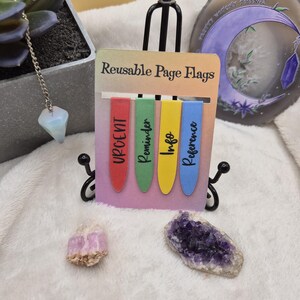Reusable Page Flags – Urgent / Reminder / Reference / Info – Magnetic Bookmark Tabs