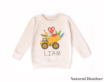 Personalized Dump Truck T-Shirt: Custom Back-to-School Tee