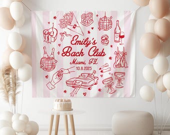 Custom Bachelorette Party Tapestry: Personalized Backdrop Decor