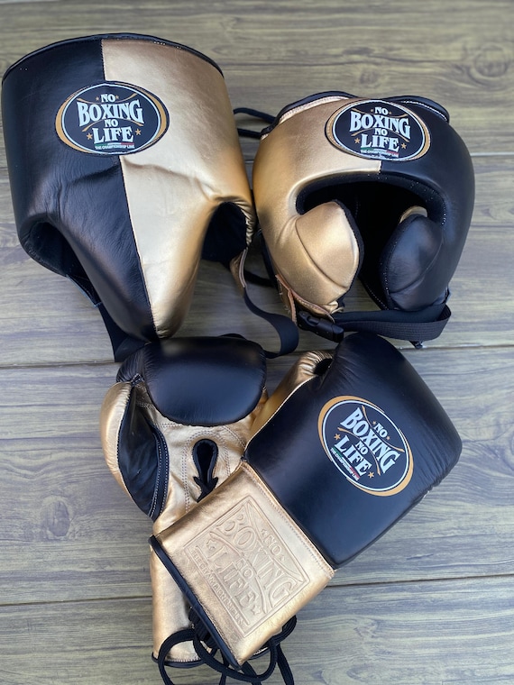 Personalized Leather Boxing Set: Custom Logo, Anniversary Gift