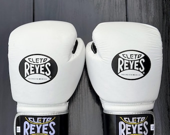 Bokshandschoenen met aangepast logo – leren trainings- en sparringhandschoenen in Mexicaanse stijl, meerdere maten, veters/klittenband | Gymstero