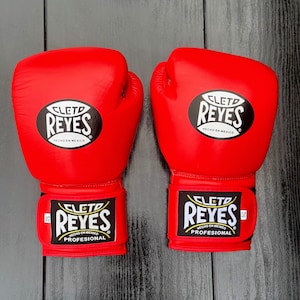 Cleto Reyes レッドボクシンググローブ 本革製 プロ仕様 ファイト＆トレーニンググローブ