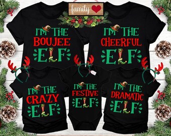 Funny Elf Family Christmas Matching Shirt