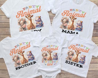Party Animal Birthday Shirt: Safari Zoo Theme T-Shirt