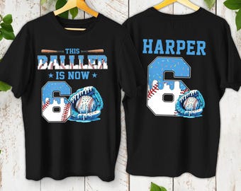 Personalized Baseball Drip Shirt: Custom Boy's Team Tee
