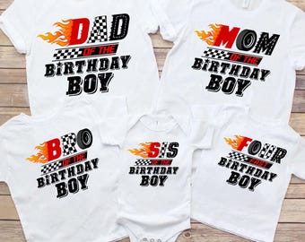 Race Car Birthday Shirts: Family Racing Party T-Shirts