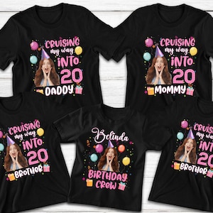 Custom Face Birthday Cruise Shirt: Personalized Family Matching Tees