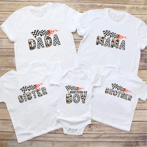 Monster Truck Birthday Boy Family Matching Shirts Custom Birthday Party Shirts Monster Truck Theme Outfit Personalized Family Birthday Shirt