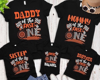 Fast One Pit Crew Birthday Shirt: Car Race 1st Birthday
