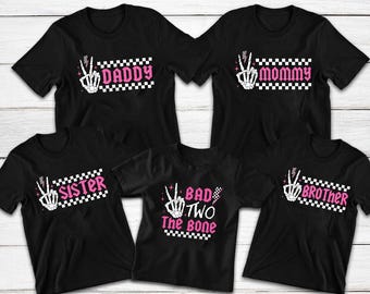 Bad Two the Bone Birthday Shirt: Rock and Roll 2nd Birthday