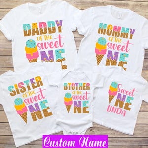 Family Ice Cream Birthday Shirts: Matching Custom T-Shirts