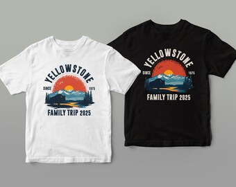 Yellowstone Family Vacation Shirt: Personalized Road Trip Matching Shirts