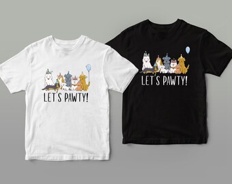 Let's Pawty Puppy Birthday Shirt: Matching Family Dog Party
