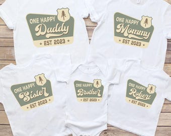 One Happy Camper Shirt: Family Camping Birthday Outfit