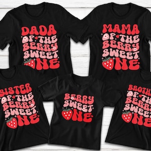 Strawberry Sweet One Birthday Shirt: Matching Family Outfit