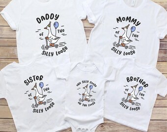 Funny Silly Goose Birthday Shirt: Matching Family Party