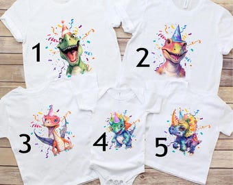 Dinosaur First Birthday Family Matching T-Shirts: Jurassic Party