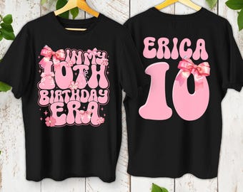 Coquette Bow 10th Birthday Girl Shirt