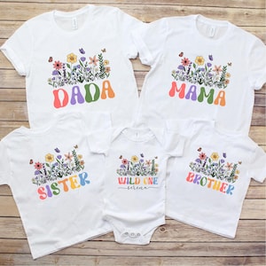 Wild One Wildflower 1st Birthday Shirt: Boho Floral Party