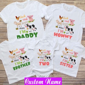 Farm Animals Birthday Shirt: Family Matching Party Theme