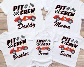 Fast One Birthday Shirt: Pit Crew Racing Tee