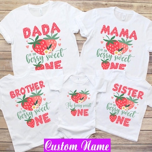 Berry First Birthday Family Shirts: Sweet One Matching Tees