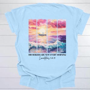Christian Shirt: His Mercies Are New, Bella Canvas Comfort Colors bild 2