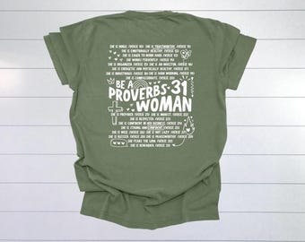 Proverbs 31 Woman Comfort Colors Christian Shirt